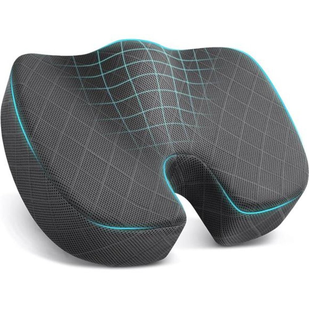 Seat Cushion - Memory Foam Cushion for Office Chair, Car Seat, Airplane,Bleacher